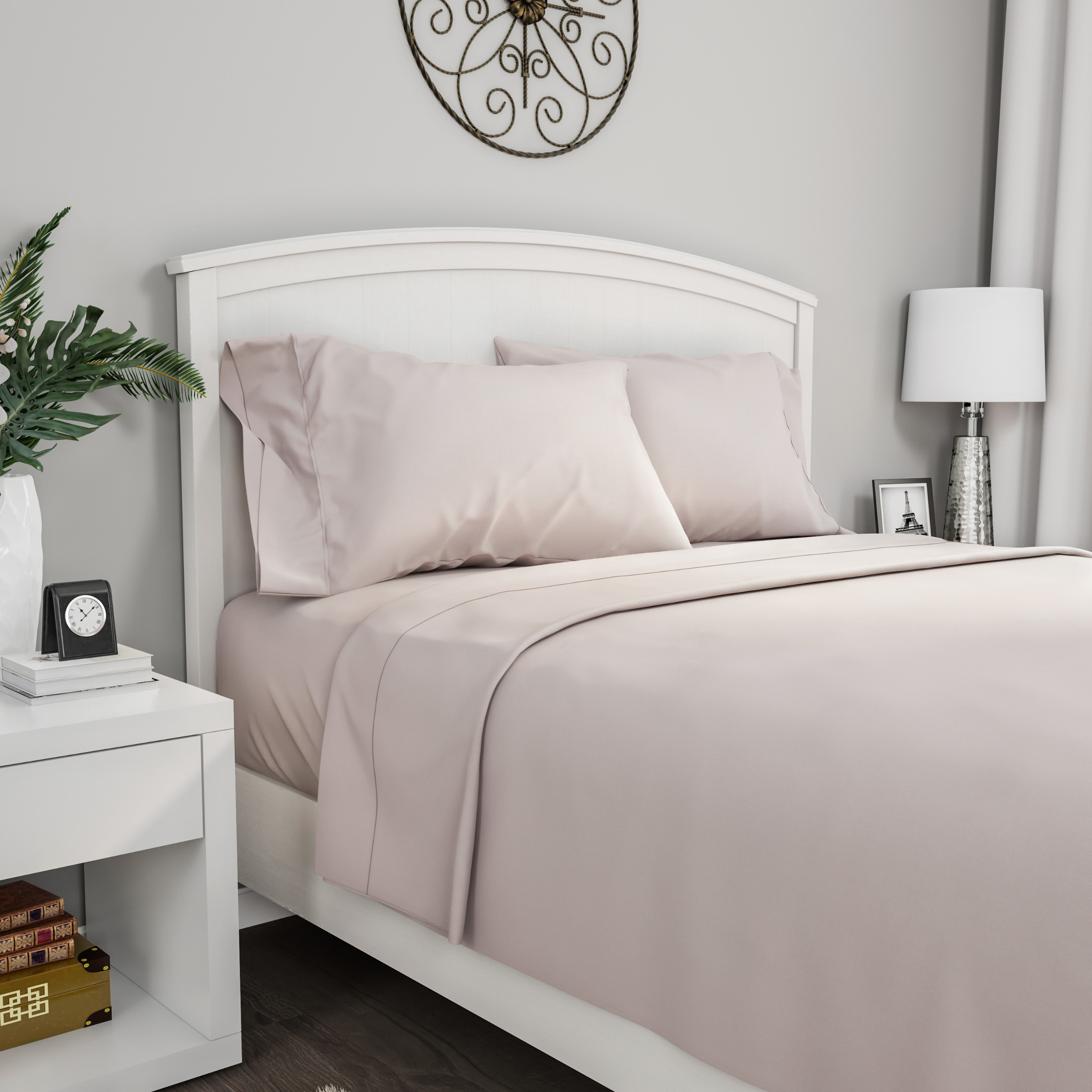 4Pcs Bed Sheets Queen King 1200 Series Thin Soft Bed Sheet Set Bedding Sheets