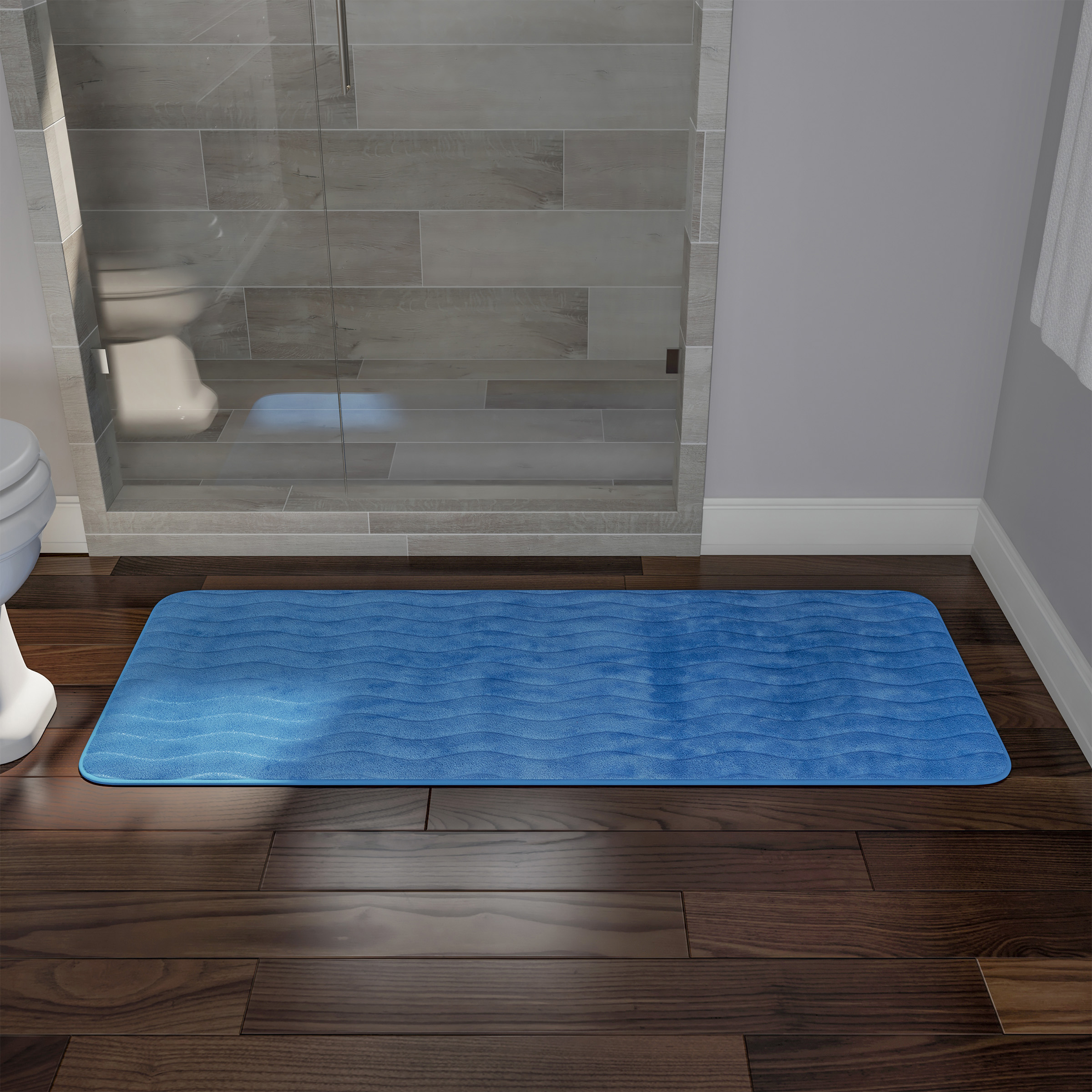 Lavish Home Memory Foam 24 by 60-Inch Bath Mat Chocolate X-Long