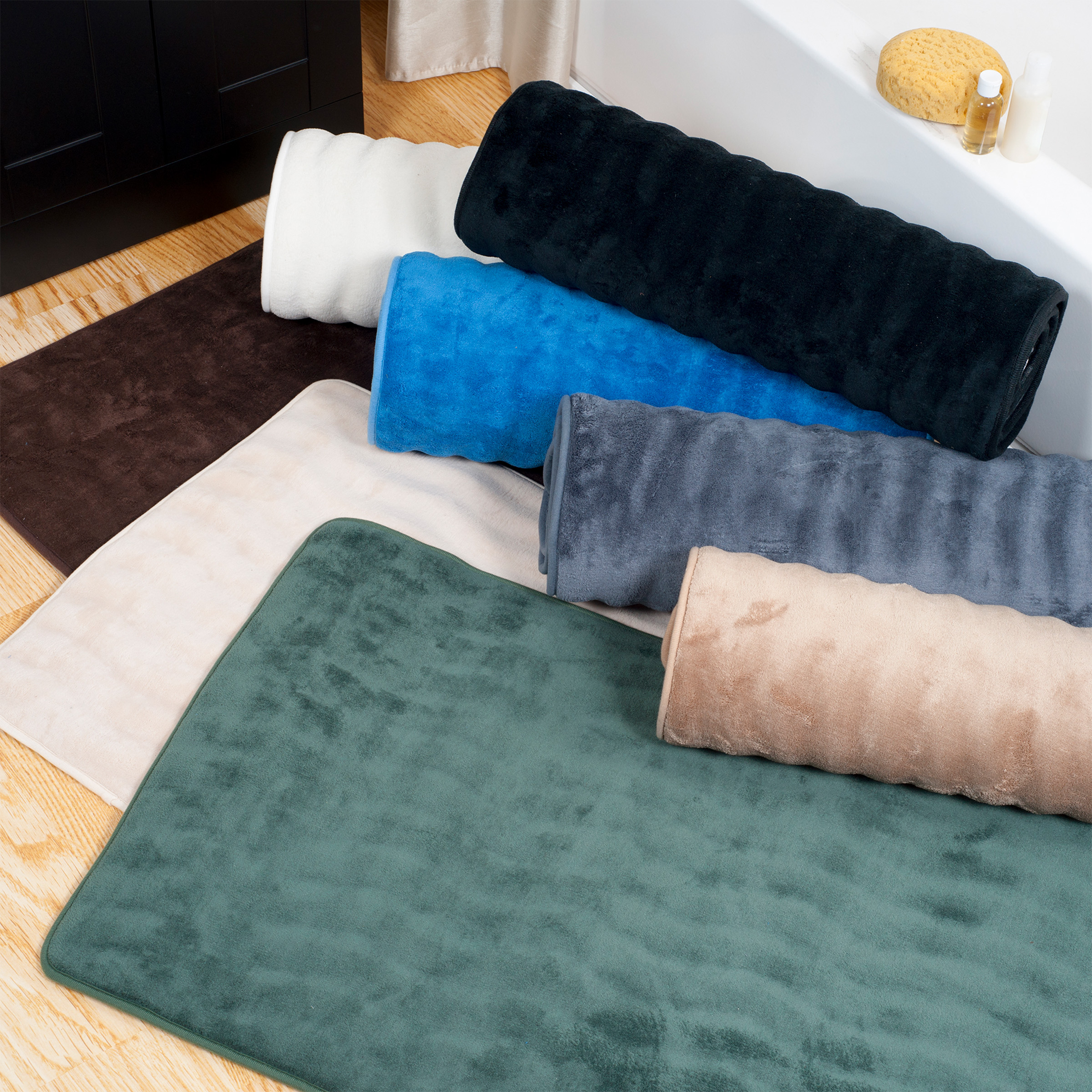 24" x 60" Bath Mat Extra Long Shower Rug Memory Foam Soft Quick Dry Bathroom Mat - Picture 24 of 59