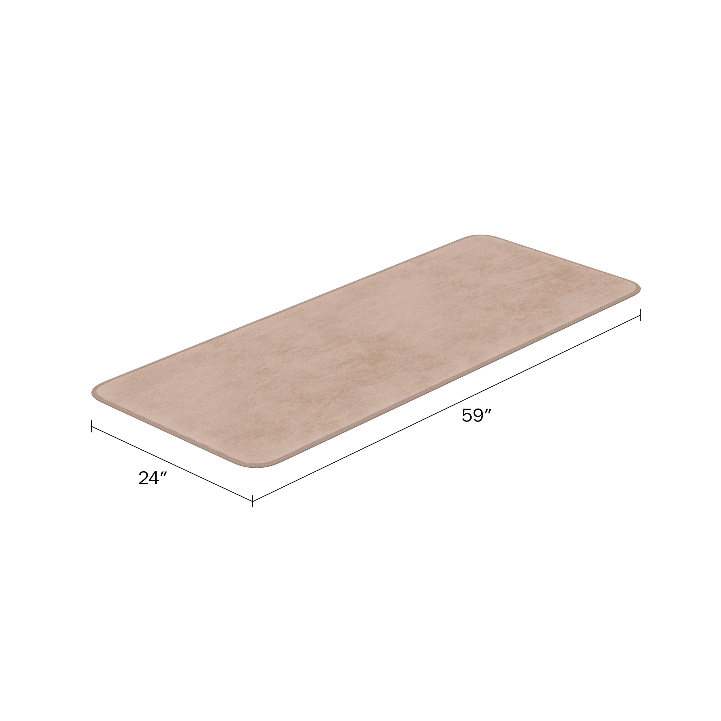 Lavish Home Memory Foam 24 by 60-Inch Bath Mat Chocolate X-Long