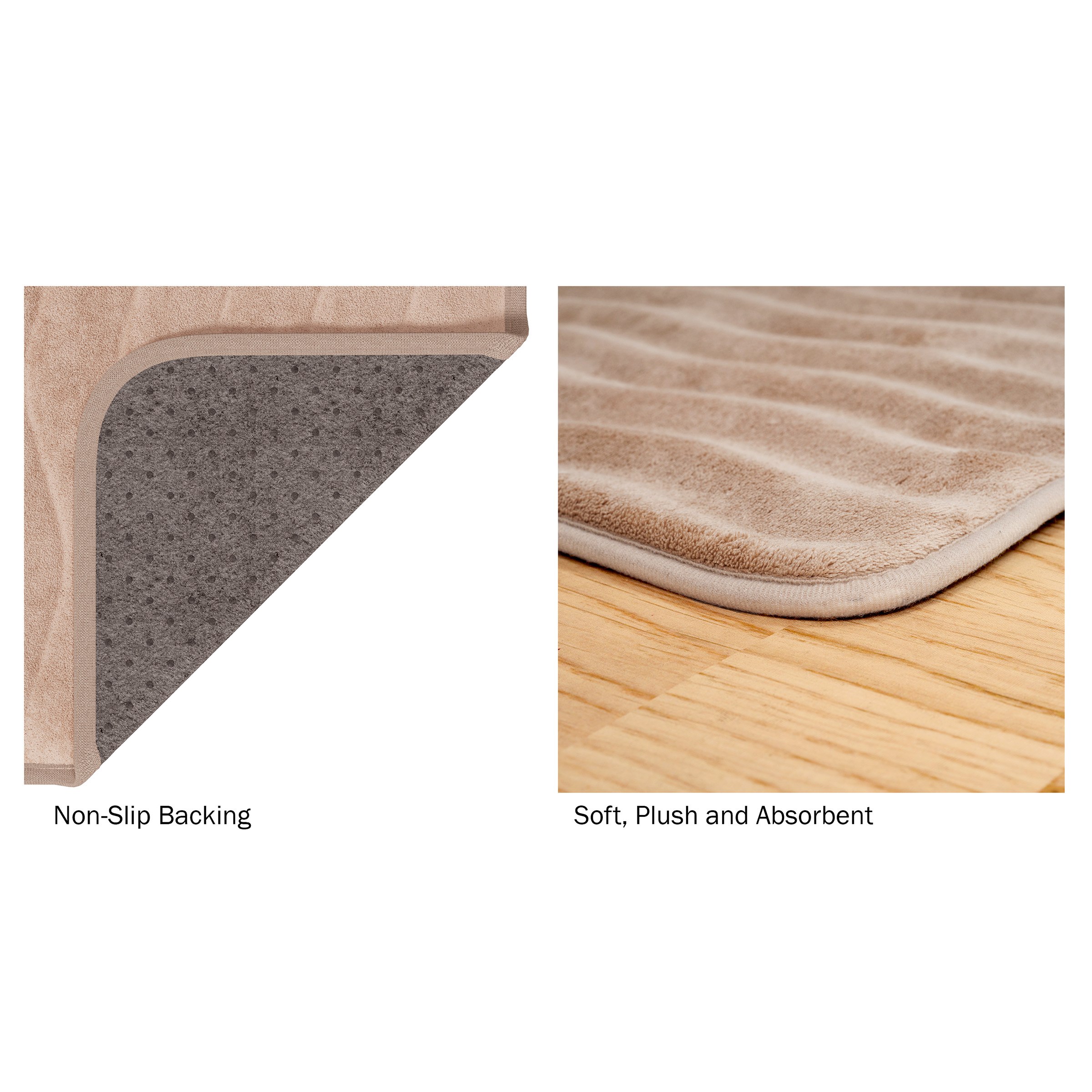 Lavish Home Memory Foam 24 by 60-Inch Bath Mat Chocolate X-Long