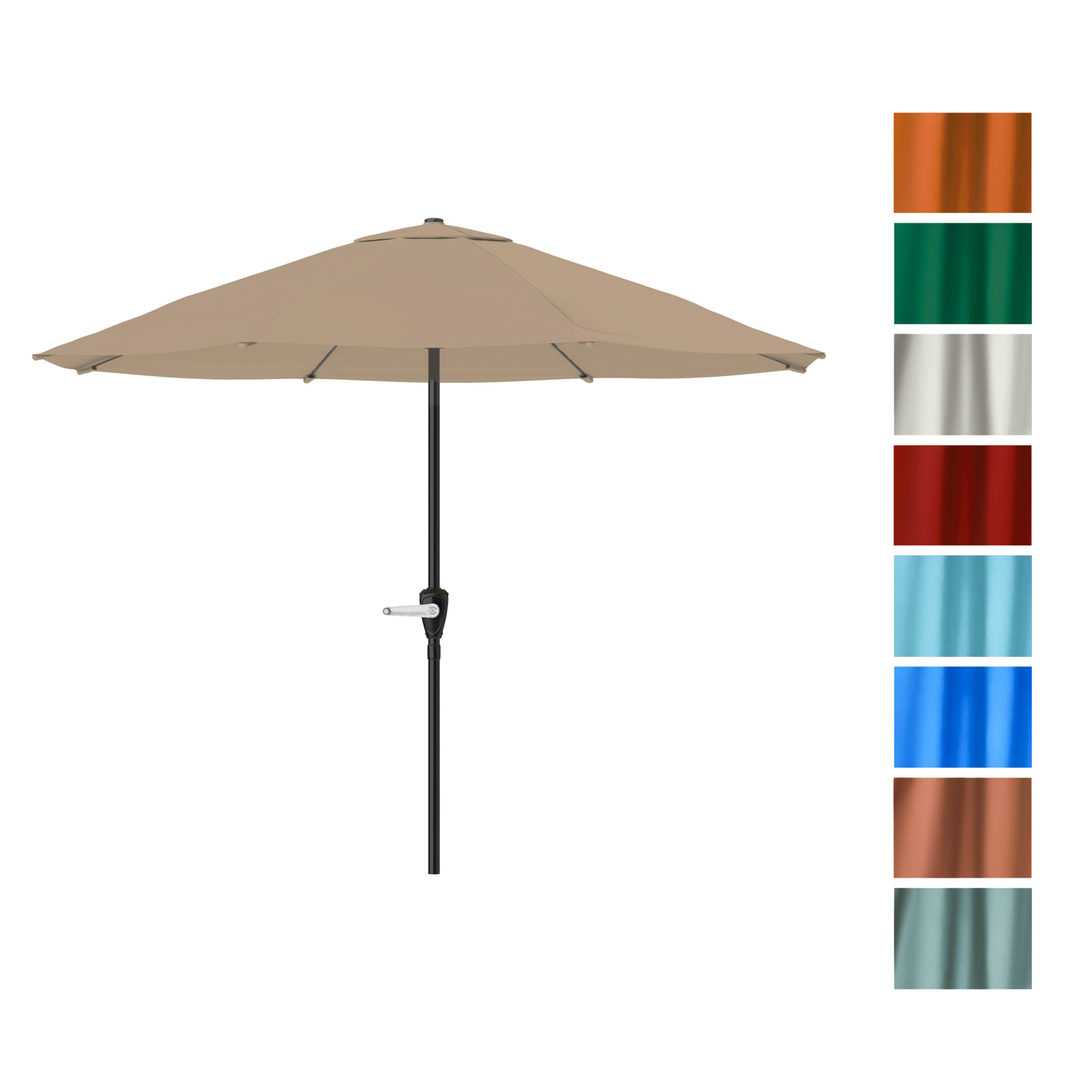 9FT Patio Umbrella Outdoor Sun Shade Easy Crank Umbrella 92 Inch Tall - Picture 24 of 30