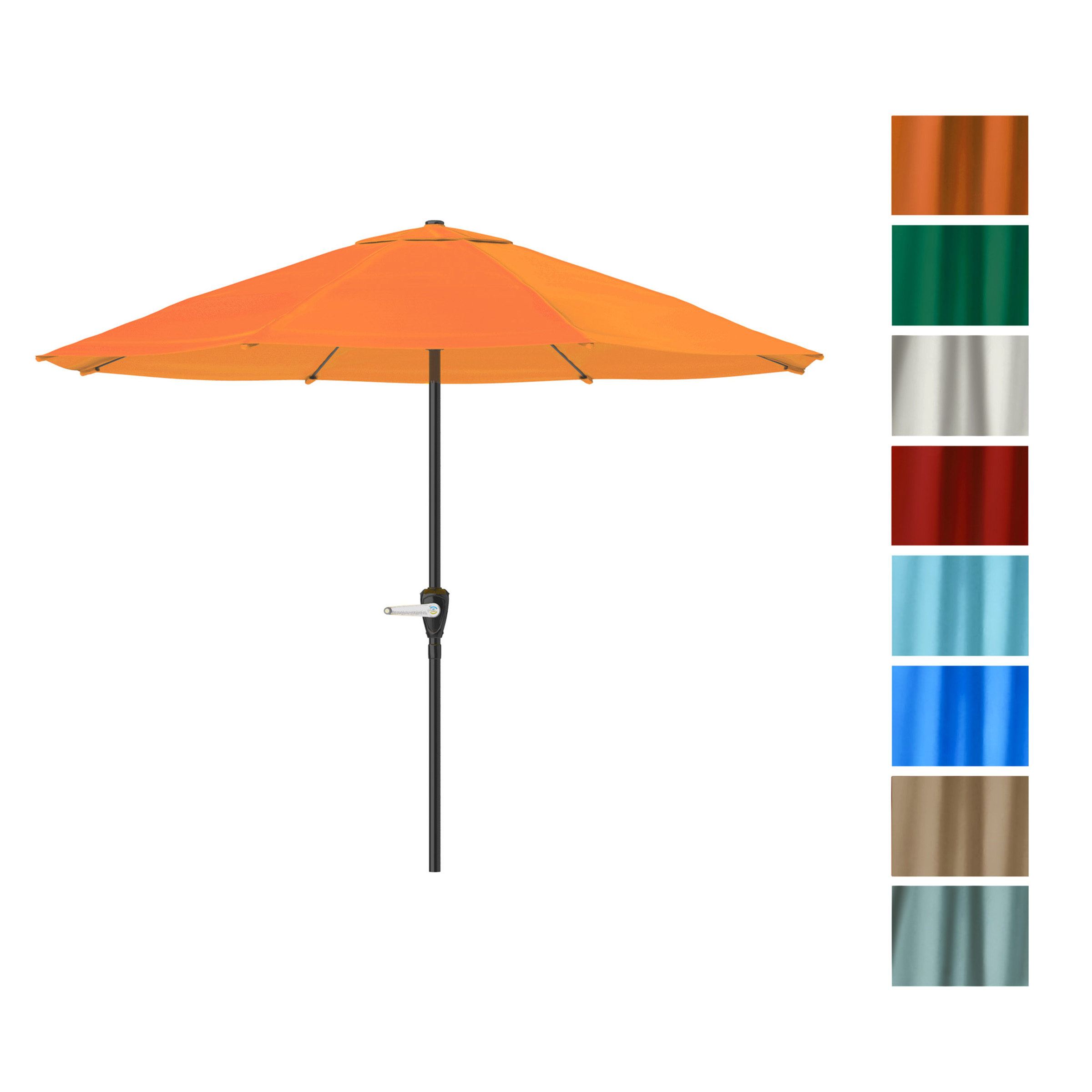 9FT Patio Umbrella Outdoor Sun Shade Easy Crank Umbrella 92 Inch Tall - Picture 30 of 30