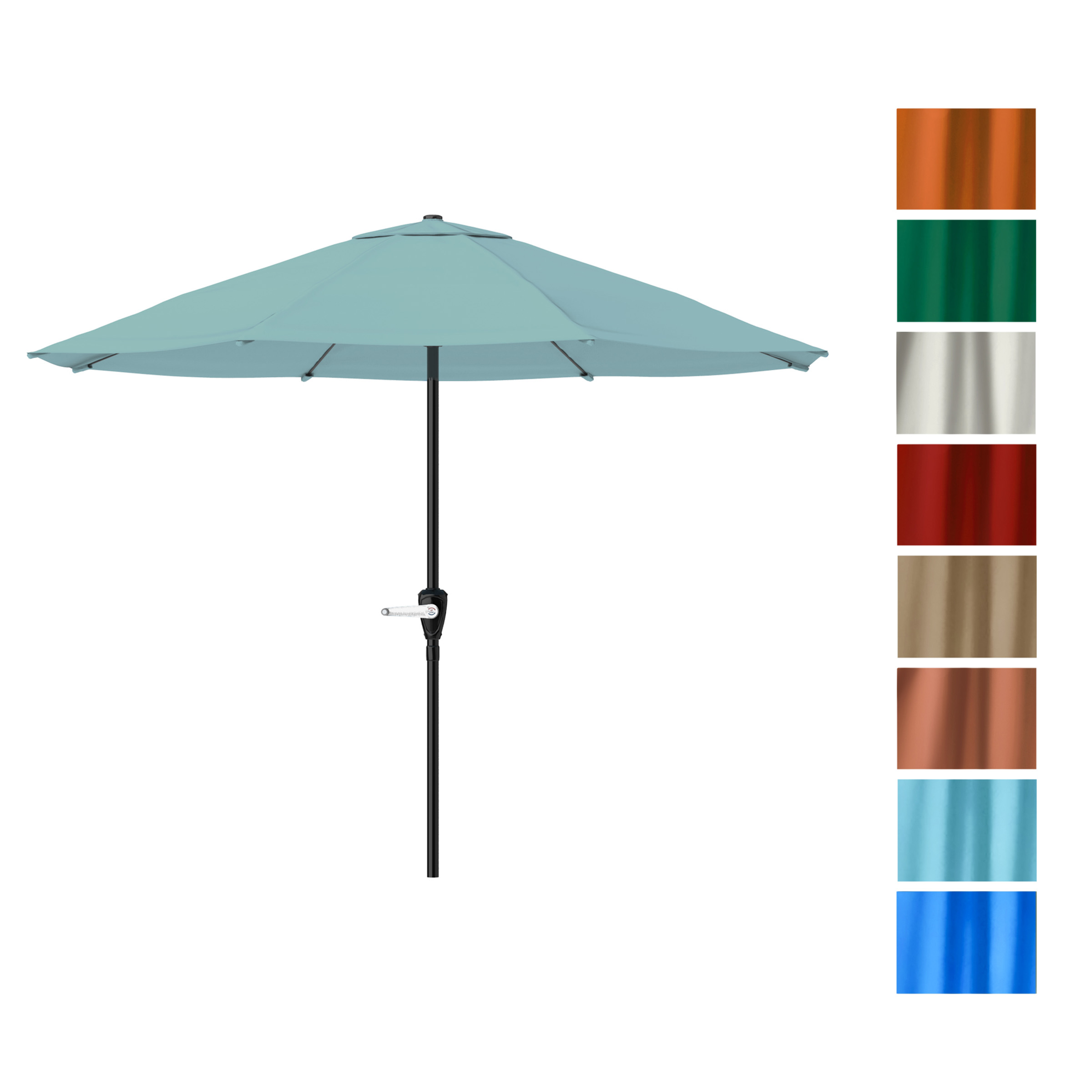 9FT Patio Umbrella Outdoor Sun Shade Easy Crank Umbrella 92 Inch Tall - Picture 18 of 30