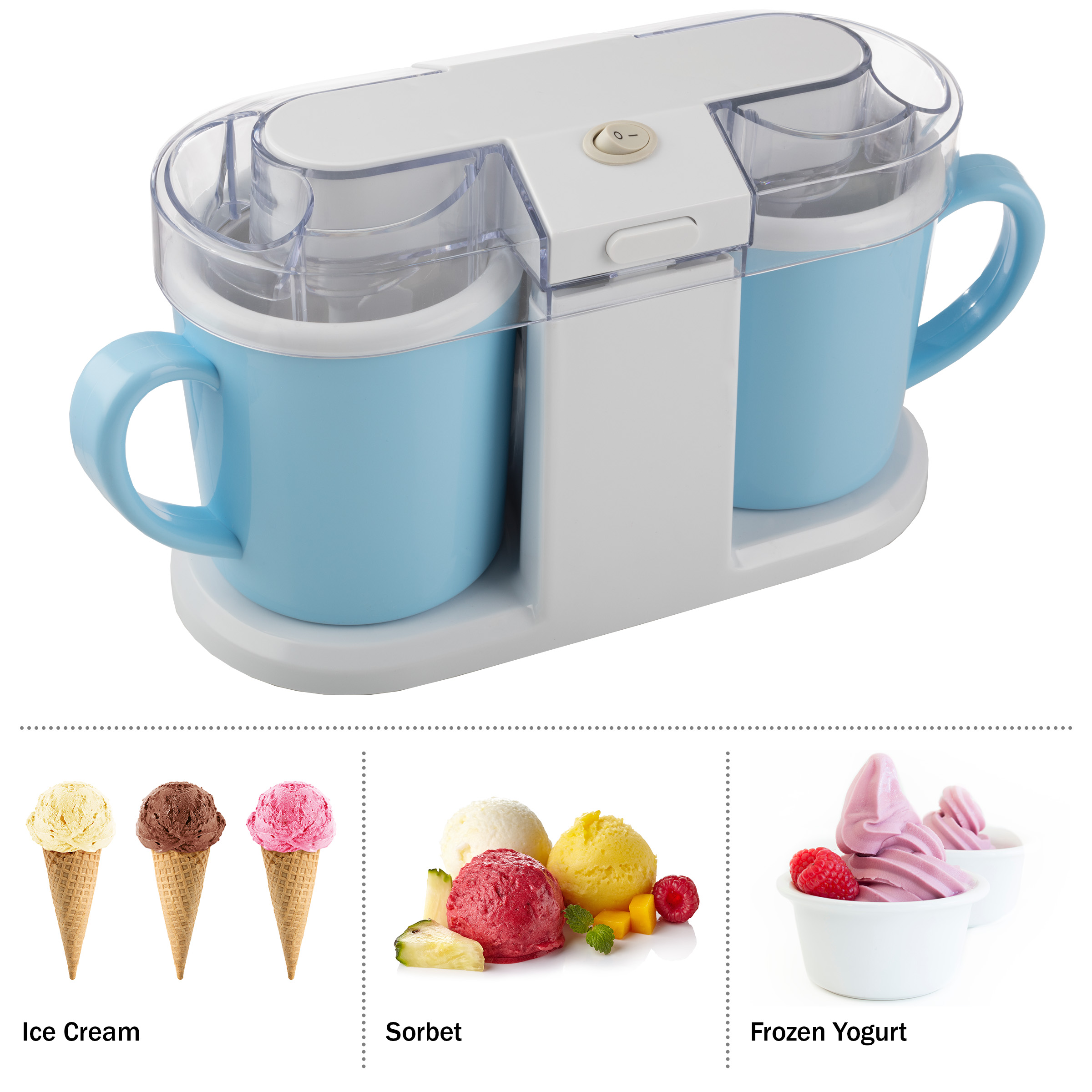 2QT Ice Cream Maker Machine Gelato Frozen Yogurt Sorbet Maker Kitchen Appliances